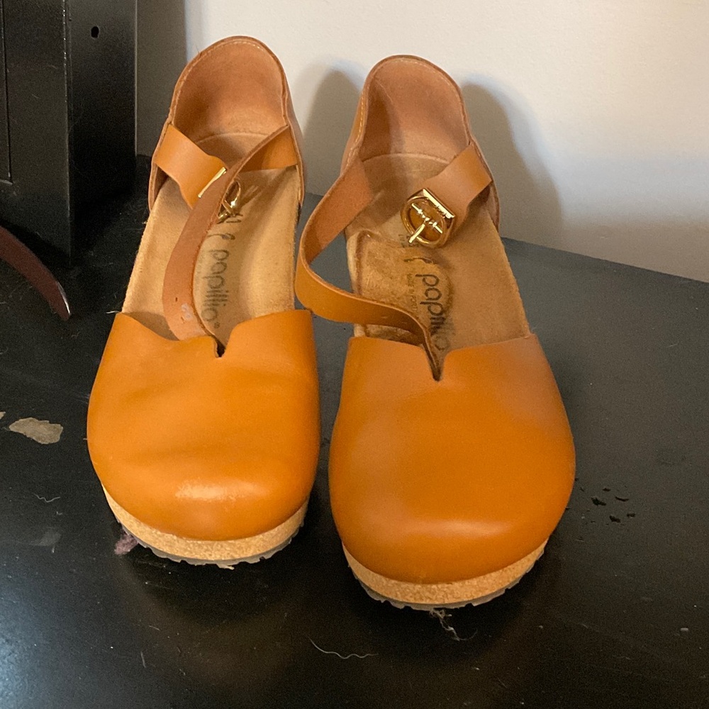 Papillio Tan Women's Mules with Strap